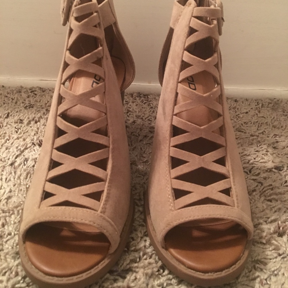 Tan booties